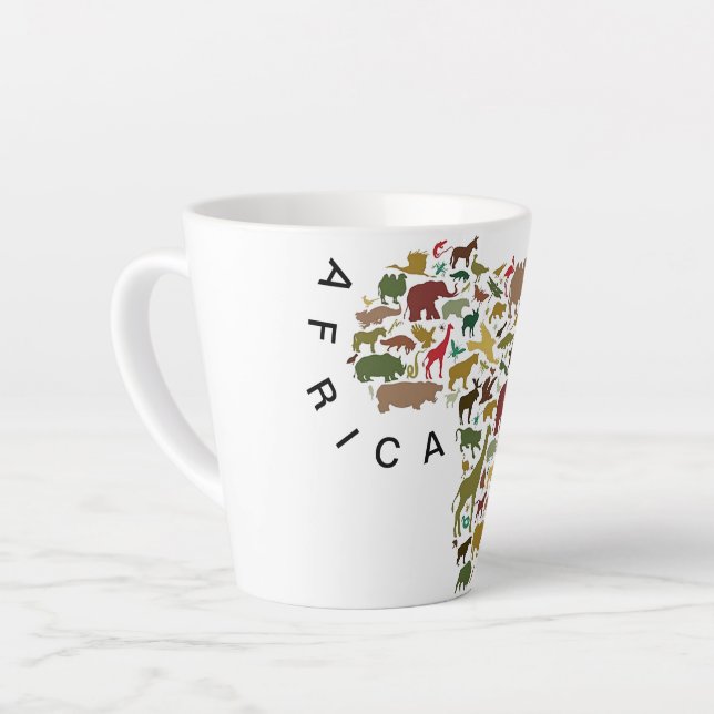 Tasse Latte Afrique 12OZ (Angle gauche)
