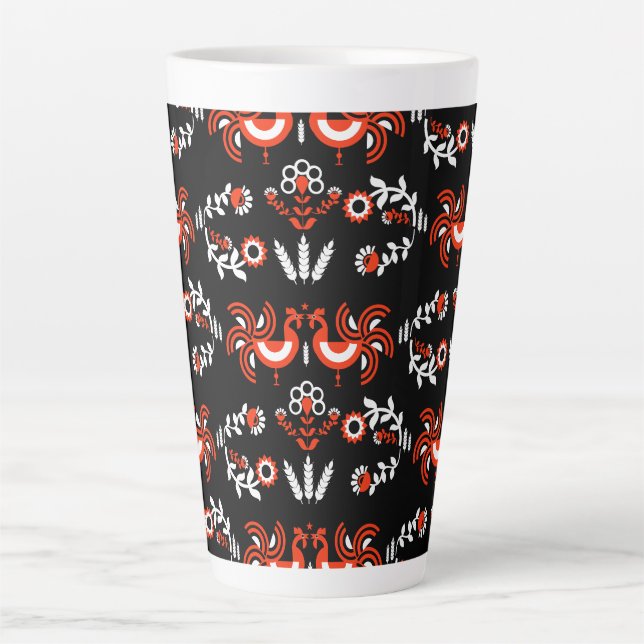 Tasse Latte Agritourisme Coq Campagne Décor Maison (Devant)