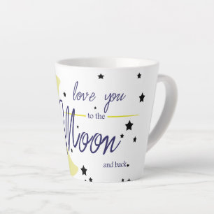 Tasse Latte Aimez-vous à la Lune et au retour
