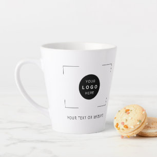 Tasse Latte Ajoutez votre logo marque d'entreprise moderne