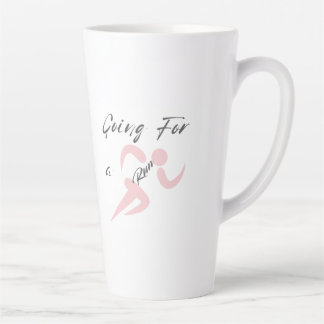 Tasse Latte Aller Courir, Cadeau pour les Coureurs Minimaliste