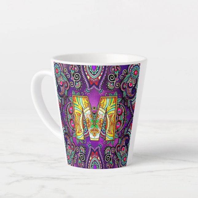 Tasse Latte Alphabet M (Angle gauche)