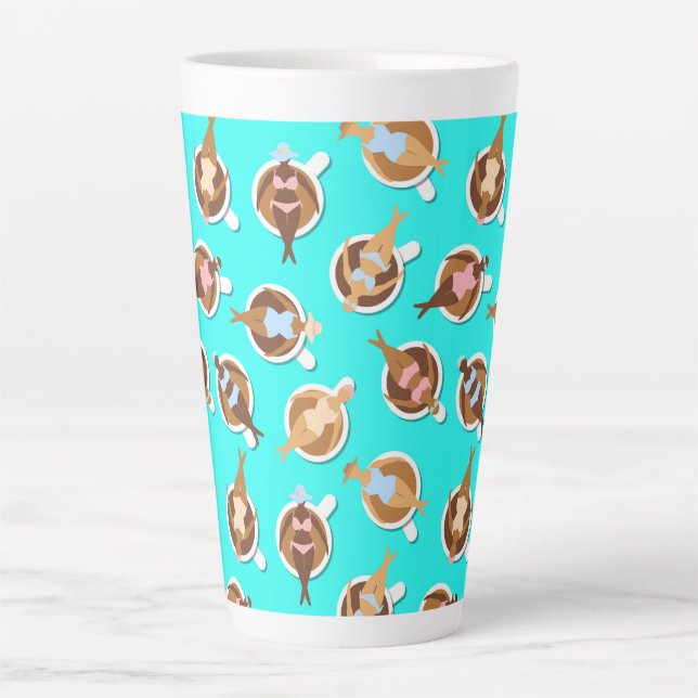 Tasse Latte Amateurs de café Meilleurs amis Fille branchée Pas (Devant)