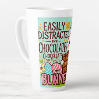Tasse Latte Amateurs de chocolat lapin de Pâques