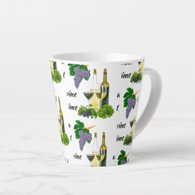 Tasse Latte Amateurs de vin ménager Idée cadeau (Angle droit)