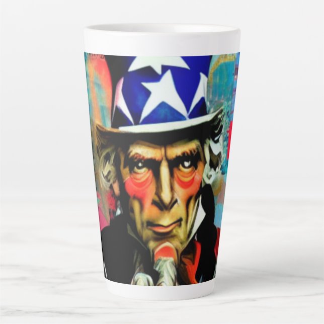 Tasse Latte American Uncle Sam (Devant)