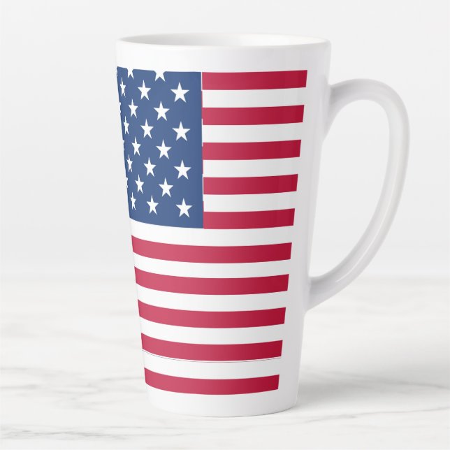Tasse Latte American USA Flag Pride Design-76353 (Droite)