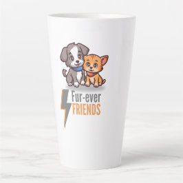 Tasse Latte Amis de fourrure - Besties de chien et de chats mi