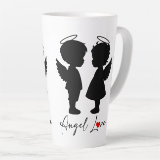 Tasse Latte Amour Ange – Conception de Couple Ange Mignon