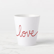 Amour de script rouge minimaliste Art de ligne con