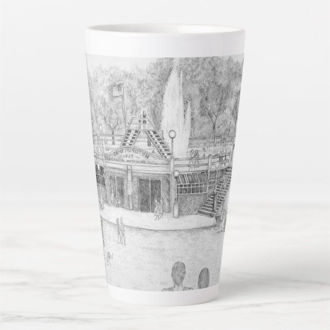 Tasse Latte Amusement d'été (Devant)