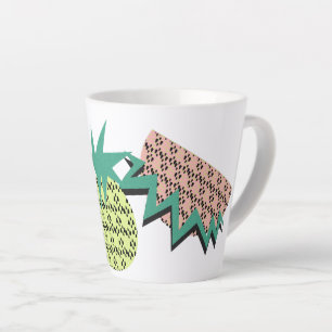 Tasse Latte Ananas Pastèque Abstrait 