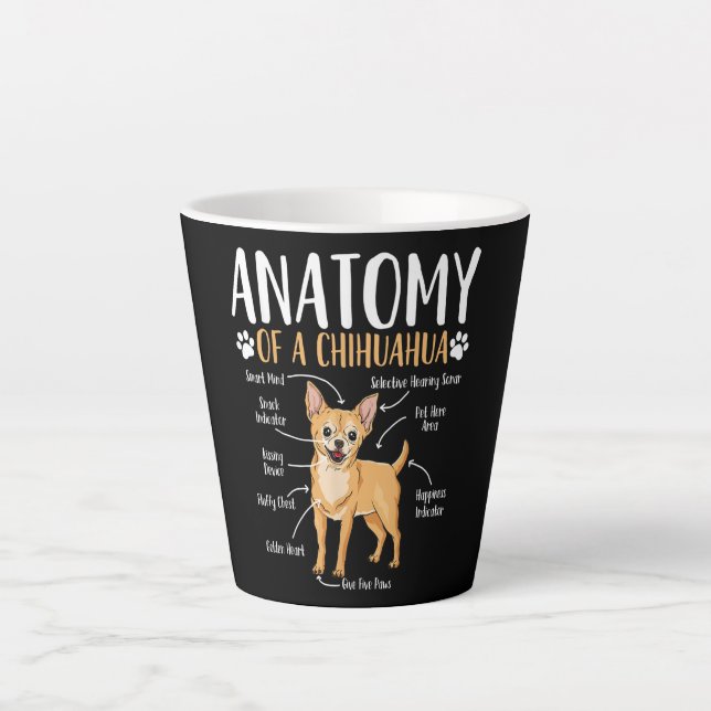 Tasse Latte Anatomie du Chihuahua (Devant)
