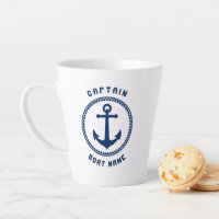 Ancre maritime nautique Capitaine et bateau ou nom