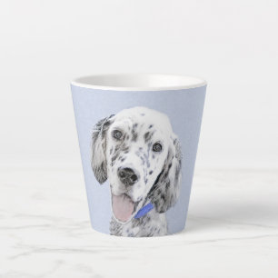 Tasse Latte Anglais Setter Blue Belton Peinture Chien Art