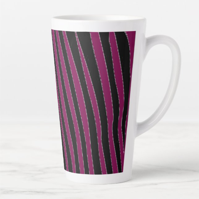 Tasse Latte Animal imprimé Zebra Stripe café mig (Droite)