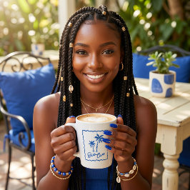 Tasse Latte Anse Bleue