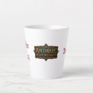 Tasse Latte Antiquités Typographie Art intemporel -