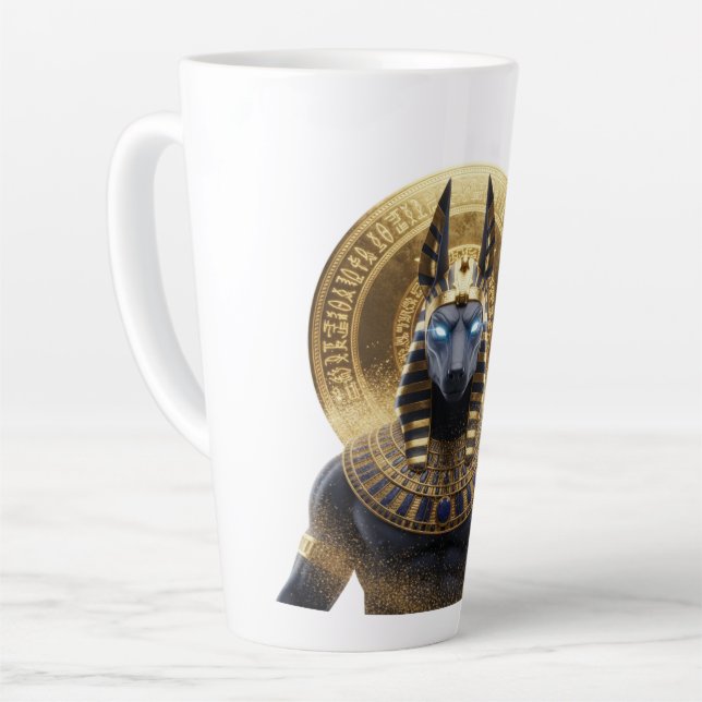 Tasse Latte Anubis – Guardian of the Afterlife | Egyptian Myth (Angle gauche)