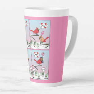 Tasse Latte Appels de accouplement d'oiseaux modernes comique