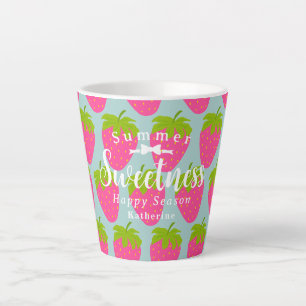 Tasse Latte Aqua aux fraises