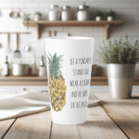 Aquarelle moderne ananas et citation amusante posi