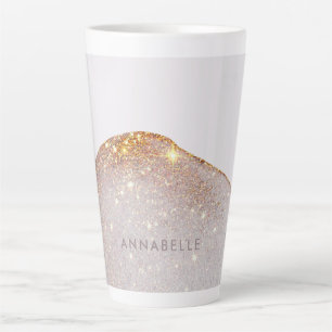 Tasse Latte Aquarelle moderne en or girly formes simple élégan