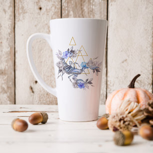 Tasse Latte Aquarelle Scorpion Astrologie Zodiaque Monogramm