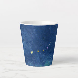 Tasse Latte Aquarelle Sky étoilée Abstraite Nebula Galaxy