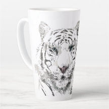 Aquarelle Tigre originale Zodiac chinois initial L