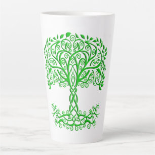 Tasse Latte Arbre Celtique Vert De Vie