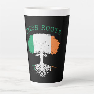 Tasse Latte Arbre de la famille des racines irlandaises