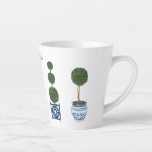 Tasse Latte Arbre topiaire en céramique Chinoiserie Trio