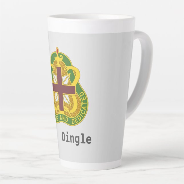 Tasse Latte Armée MEDCOM DUI Personnalisé (Angle droit)