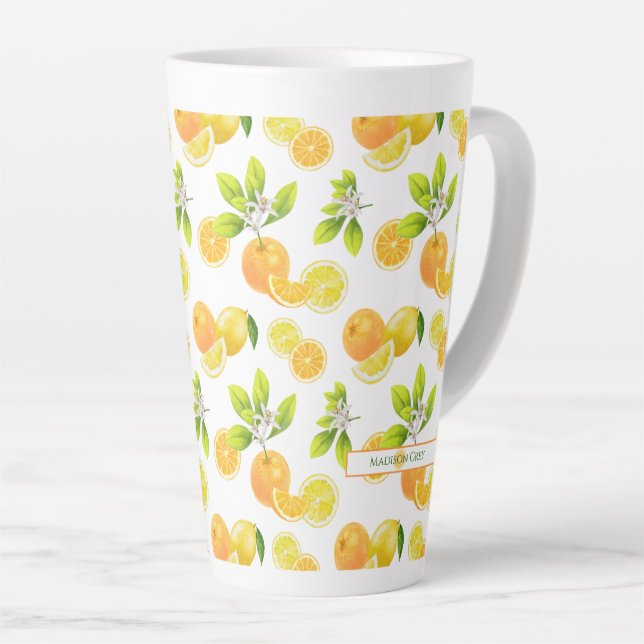 Tasse Latte Arômes d'agrumes Oranges et citrons Patten (Angle droit)