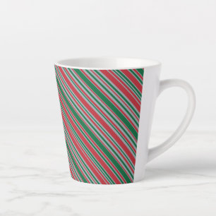 Tasse Latte Arrière - plan de bandes diagonales