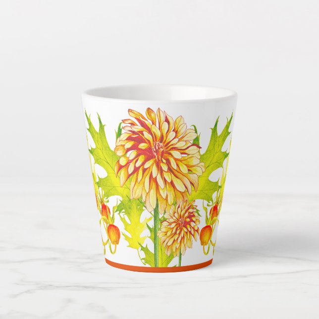 Tasse Latte Arrivée d'automne sur une petite tète (Devant)