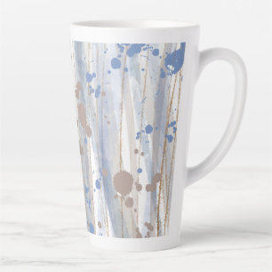Tasse Latte Art Abstrait Moderne Nature Coup de Pinceau