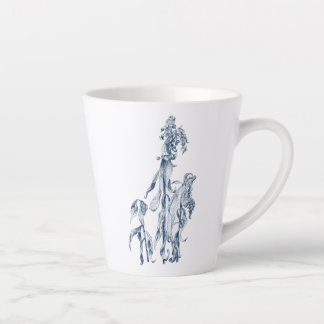 Tasse Latte Art botanique hivernal cosy