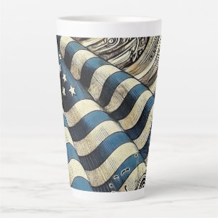 Tasse Latte Artiste patriotique