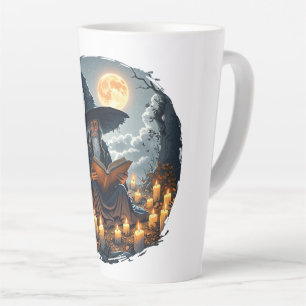 Tasse Latte Assistant lecture d'un livre - Wicca Halloween 2