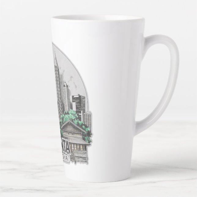Tasse Latte Atlanta City Géorgie USA (Droite)