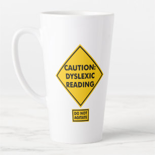 Tasse Latte Attention : Lecture dyslexique