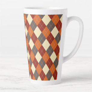 Tasse Latte Automne/Automne En vichy motif