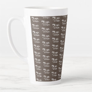 Tasse Latte Autrefois aigle, toujours aigle. Motif Art Brown