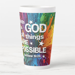 Tasse Latte Avec Dieu Matthieu 19-26