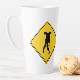 Tasse Latte Avertissement de zombie