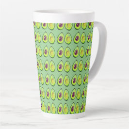 Tasse Latte Avocado Green Vegan Foodie végétarien
