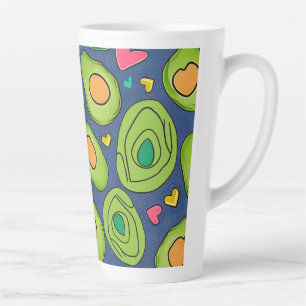 Tasse Latte Avocados et coeurs