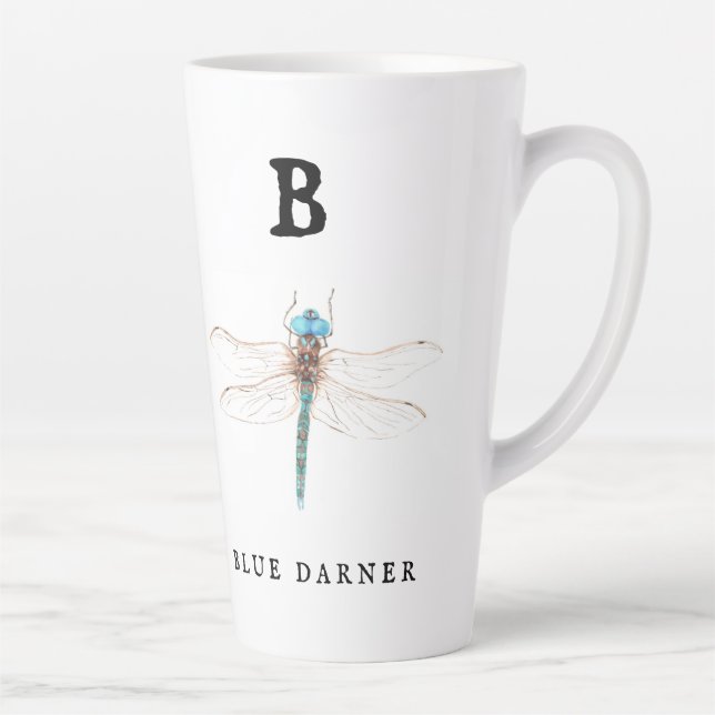 Tasse Latte "B" Bleu Darner (Droite)